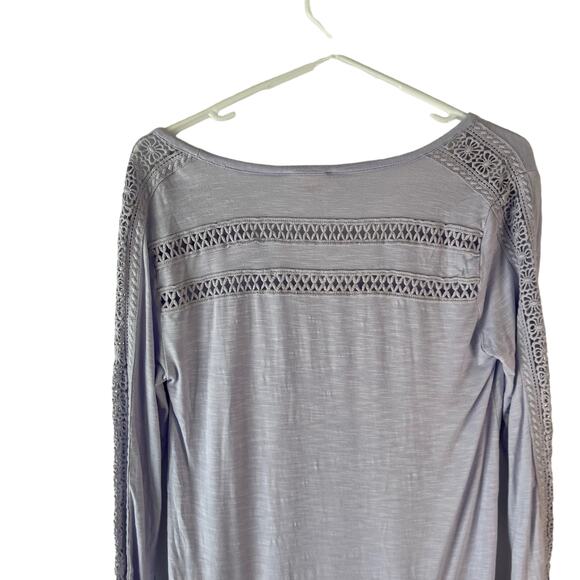 Anthropologie Delletta Women's Size Small Light Blue Blouse Cottage Rayon Light - Picture 4 of 9